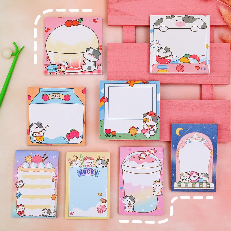 80sheets Student Girl Memo Pad Can Tear Up N Times To Paste The Message Sticky Note Sticky Tabs Cute Note Pad Memo Notes