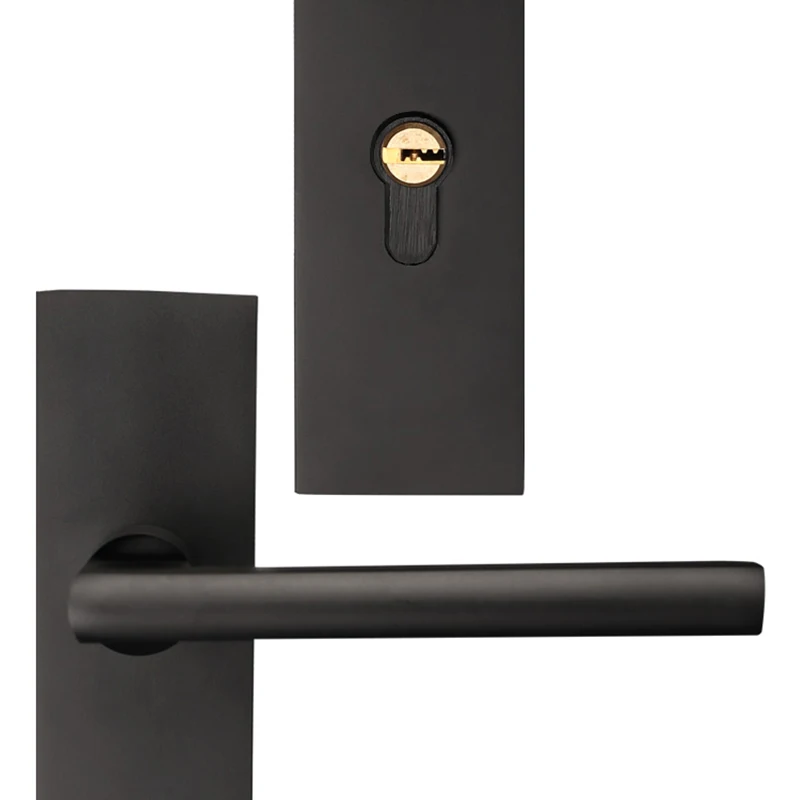 

Indoor Black Zinc Alloy Door Knob Handle Lock For Bedroom Restroom Mute Anti-theft Home Room Safety Door Locks