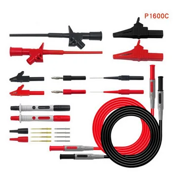 

P1600C/D/E/F Pluggable IC Test with Automotive Probe Set Hook Compatible Multimeter Probe Test Leads Kit