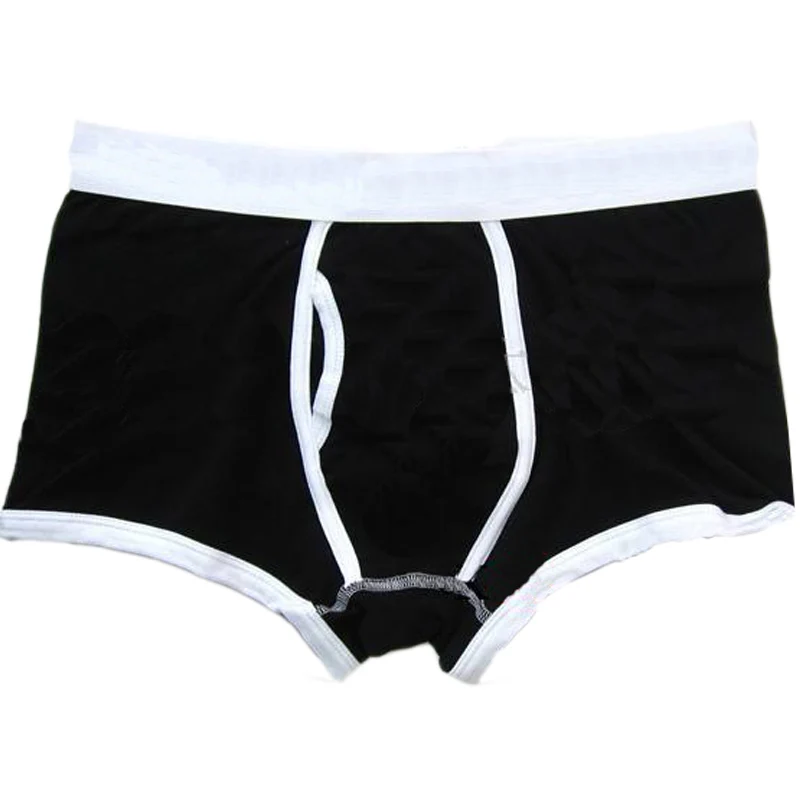 White-Black Подгоняйте ваш логотип Pantalones cortos hombres ropa interior transpirable suave de los boxeadores de los hombres de boxer shorts - Цвет: White-Black
