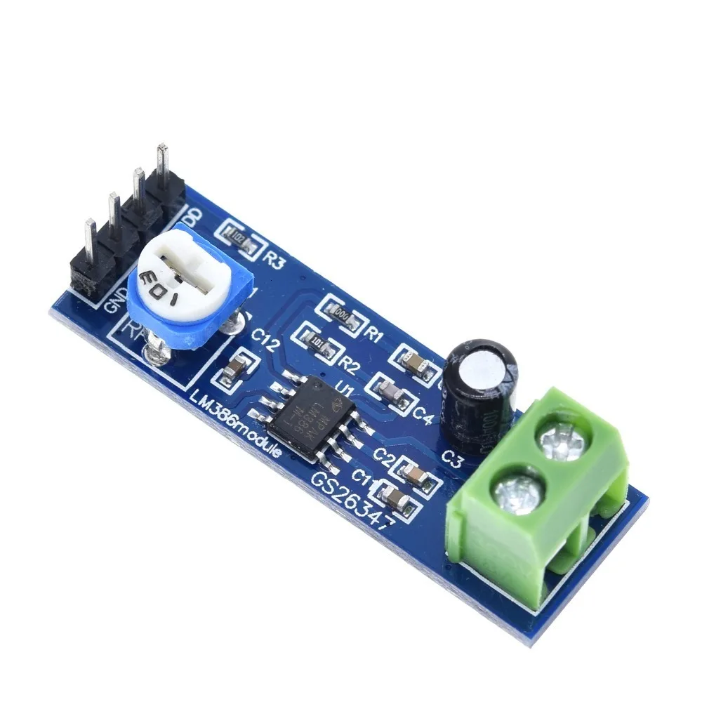 TZT 1/3/5PCS LM386 Audio-Verstärkermodul 200-fach 5V-12V Eingang 10K Widerstand – Detail 4