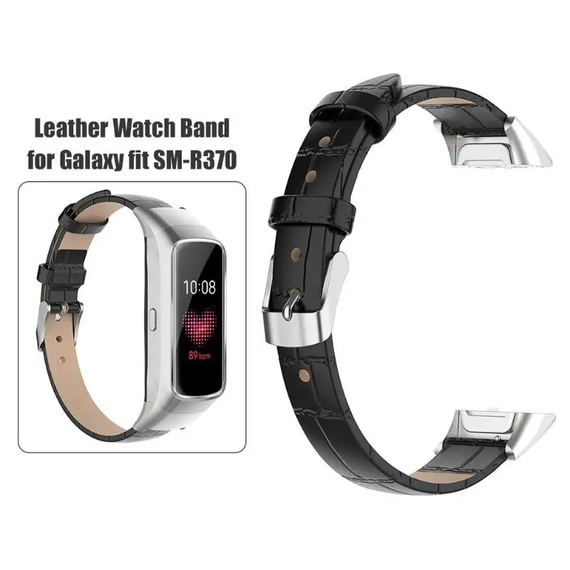 Бамбуковые кожаные часы ремешок Браслеты Для samsung Galaxy Fit SM-R370 простой дизайн регулируемый ремешок для samsung Galaxy