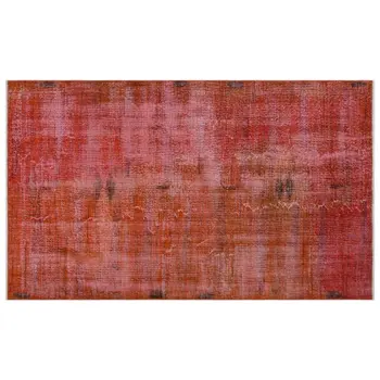 

Handmade Orange Vintage Overdyed Turkish Area Rug 152x251 Cm-4'12''X8'3''