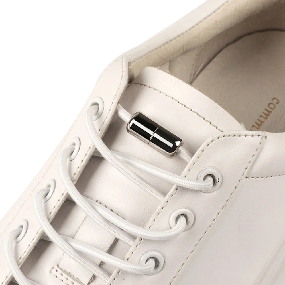 2 шт. эластичные круглые шнурки без шнурков с пряжкой для детей и взрослых