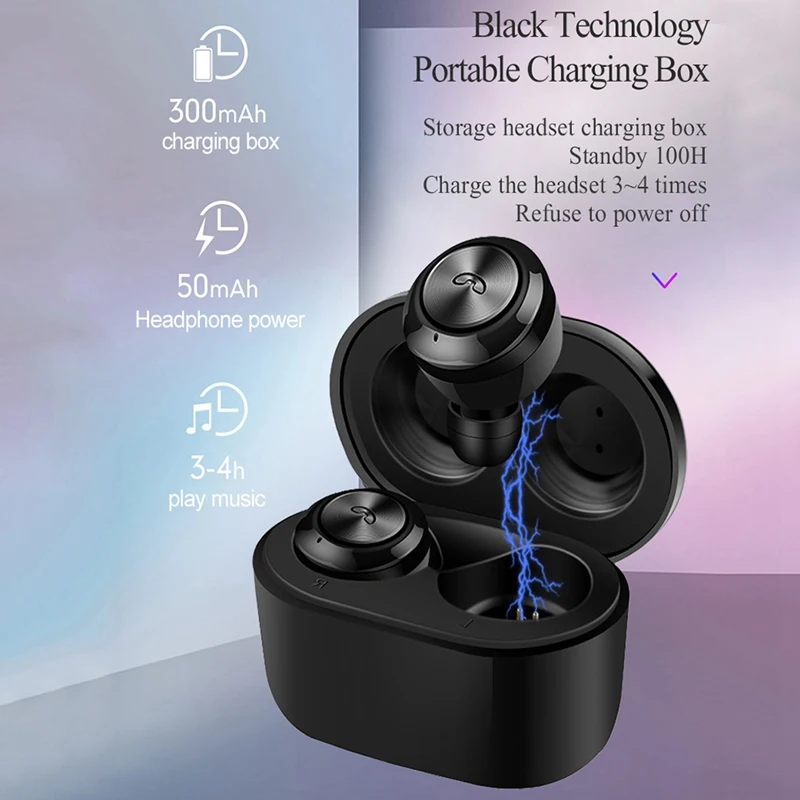 Bluetooth наушники Tws Bluetooth 5,0, беспроводные наушники, водонепроницаемая Bluetooth гарнитура, игровые наушники для всех смартфонов