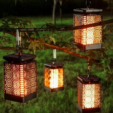 2 шт. 96 Led Открытый сад Водонепроницаемый автоматическая индукция пейзаж подвесной светильник солнечный светильник пламени