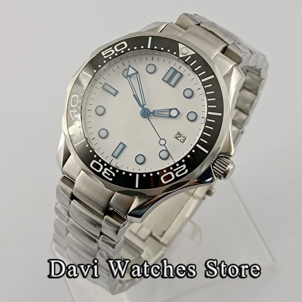 

New 41mm Sterile NH35 Men's Watch Sapphire Crystal Ceramic Bezel Luminous Automatic Movement Mechanical Male Wristwatch
