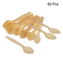 60 sztuk jednorazowe łyżki naczynia Food Grade PP plastik sztućce łyżki (żółty) tanie i dobre opinie CN (pochodzenie)