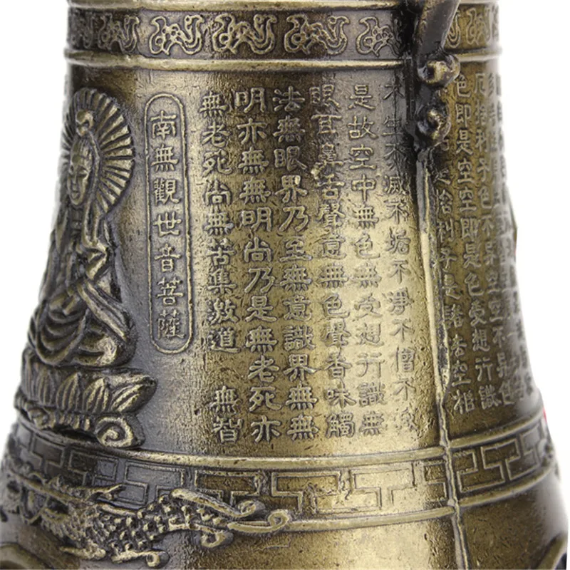 Antique Bronze Bell Car Hanging Bells Peace Car Pendant Auspicious Buddha bell Blessing Wind Chime Lucky Hanging Decoration