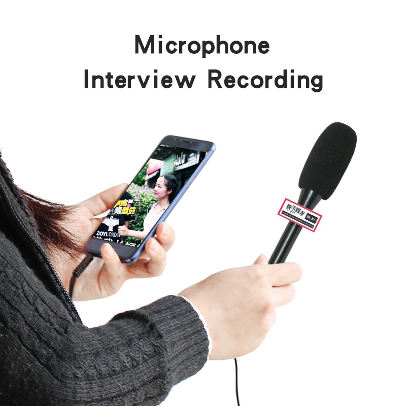 Mx6 Interview Recording Microphone 3.5mm Jack Mic For Iphone 6s Plus