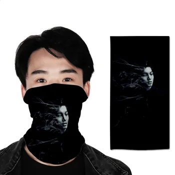 

Fiber Multi-function Scarf Magic Mask Print Men's Viscose 2020 Korean Men's Exo Peripheral 3D Customizable KPOP Adult Wild Color