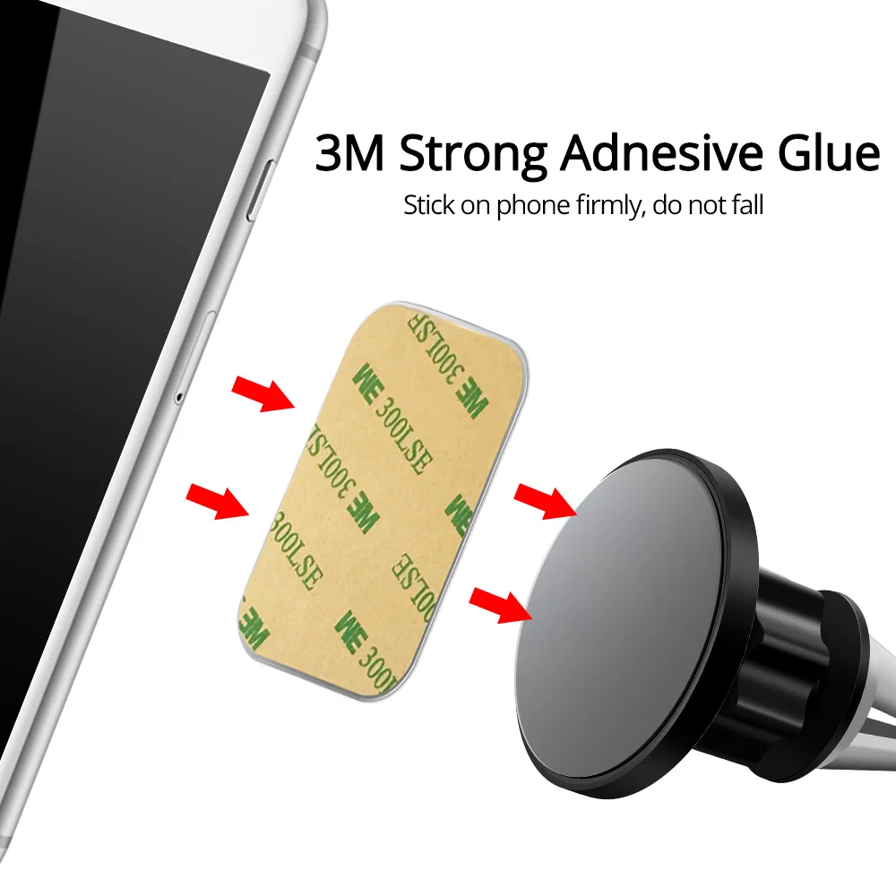 Fonken 1/5 Chiếc Tấm Kim Loại Mỏng Cho Từ Tính Giá Đỡ Điện Thoại Ô Tô Sắt Tấm Dán Đĩa Cho Điện Thoại Nam Châm giá Đứng Vòng Retangle adjustable phone stand