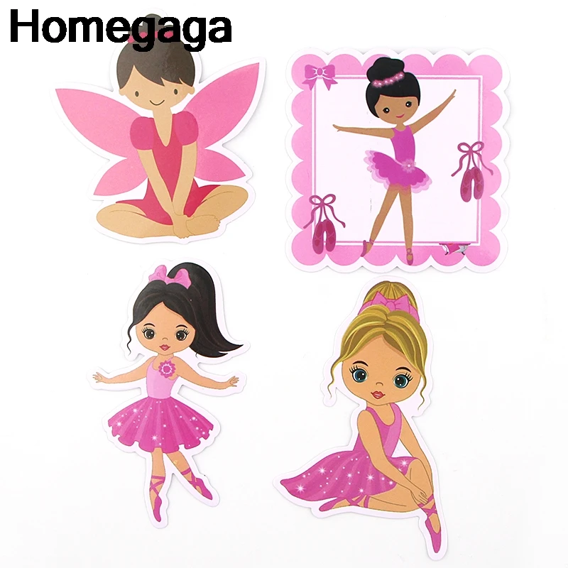 Homegaga 16 шт. балетная тема для девочек мультфильм творческие значки DIY наклейки DIY ПК стены ноутбук телефон мотор Скрапбукинг альбом D2288