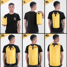 Прямая с фабрики, спортивная водонепроницаемая сумка-мешок для занятий спортом на открытом воздухе, водонепроницаемая сумка-ведро, водонепроницаемый рюкзак из ПВХ, водонепроницаемый рюкзак 40л