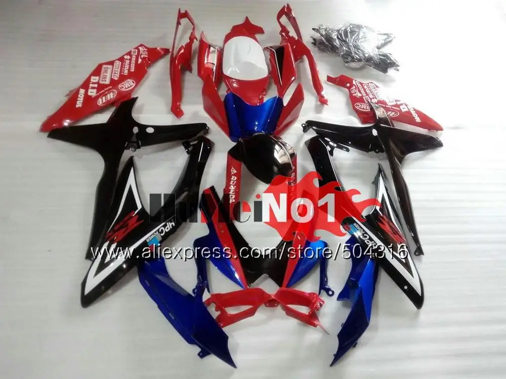Корпус для SUZUKI GSXR-750 GSXR600 GSX-R750 2008 2009 2010 17MC. 173 GSXR-600 K8 GSXR750 GSXR 600 750 08 09 10 серебристо-серый обтекатель - Цвет: No. 32