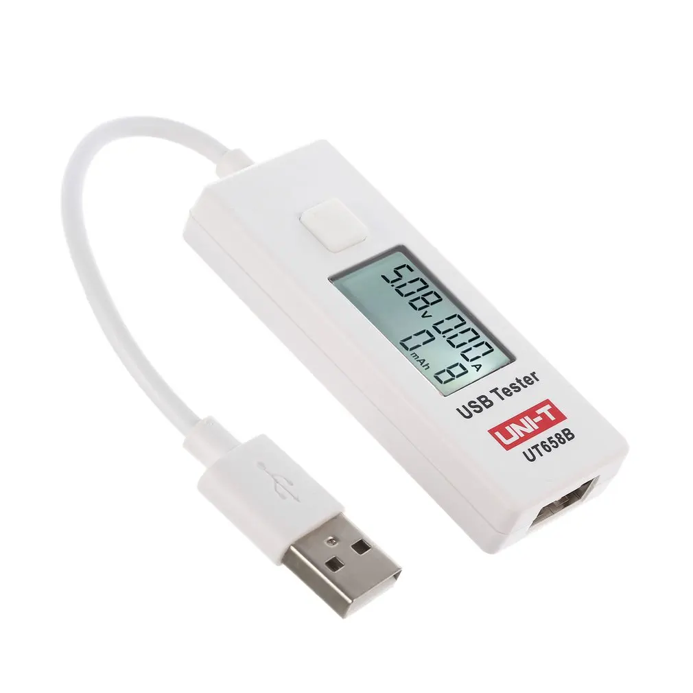 UNI-T UT658B цифровой мини-ЖКД USB Вольтметр Амперметр зарядное устройство Банк питания ток напряжение емкость детектор тестер DC3-9V 0-3.5A