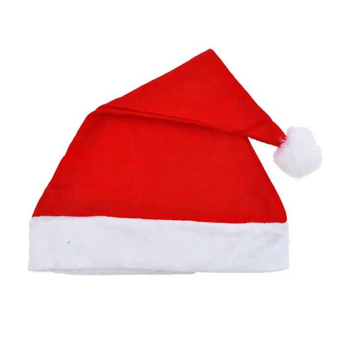 6pcs New years Cap Christmas Party Santa Hats Red Cap Christmas Hat For Santa Claus Costume Decoration for Kid's adult