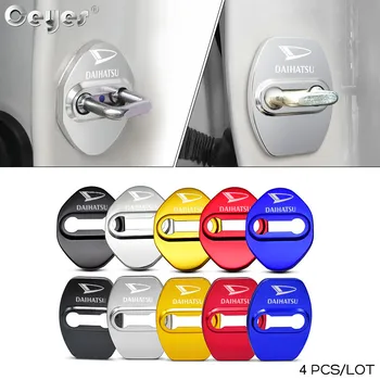 

4Pcs Car Styling For Daihatsu Sirion Terios Feroza Mira Hijet Charade Door Lock Cover Emblems Stickers Auto Exterior Accessories