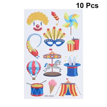 

10 Sheets Temporary Tattoo Cartoon Stickers Decals for Children