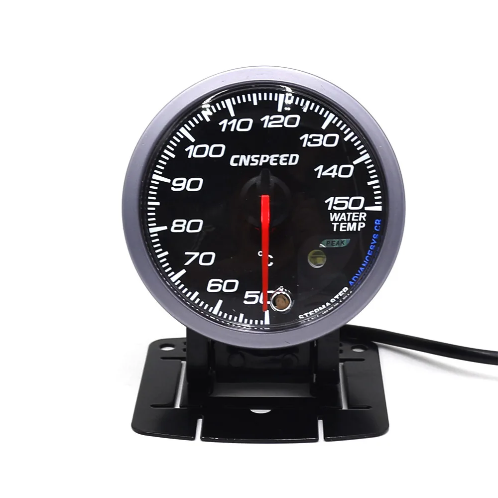 12V автомобильный модифицированный прибор температуры воды Универсальный 2,5-дюймовый(60 мм) стол температуры воды с подставкой белый светильник красный свет