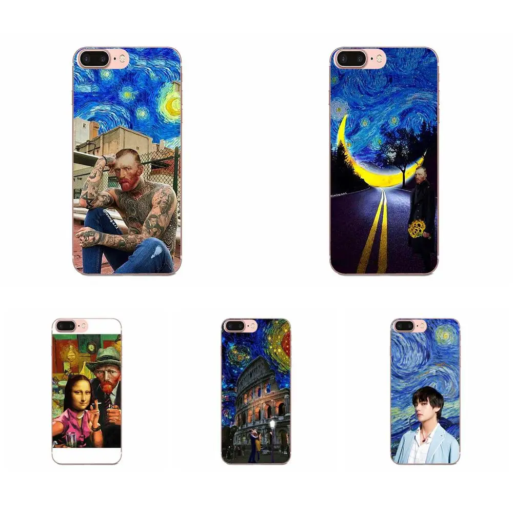 Большое Искусство эстетическое Ван Гог Мона Лиза ТПУ чехол сумка для huawei Honor mate 7 7A