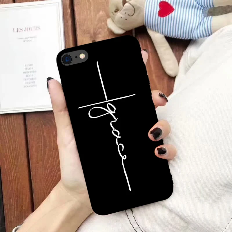 JAMULAR Faith христианская религиозная Подвеска "Иисус" чехол для телефона huawei mate 20 P20 Pro P30 Lite Honor 10 Черная мягкая задняя крышка сумка для писем