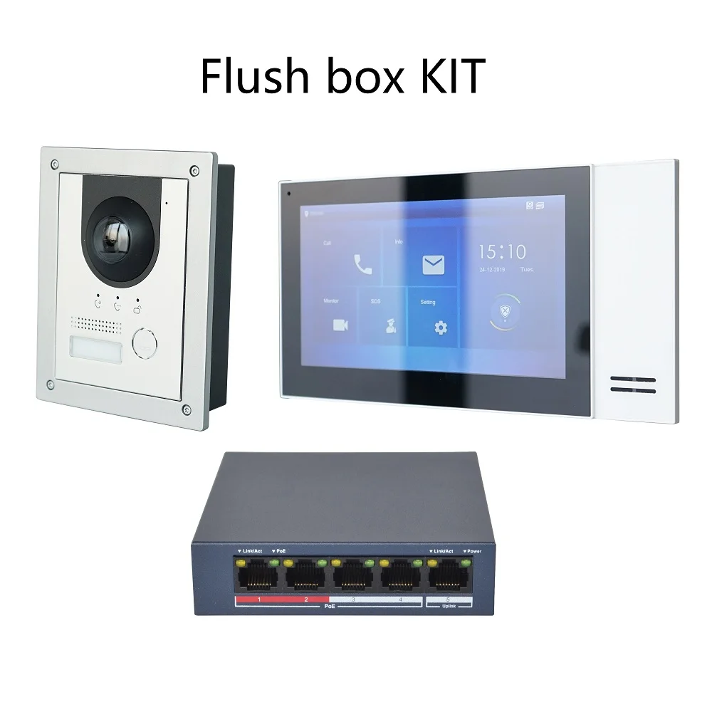 Многоязычный ip видеодомофон включает VTO2202F P и VTH2421FW PoE коммутатор прошивка