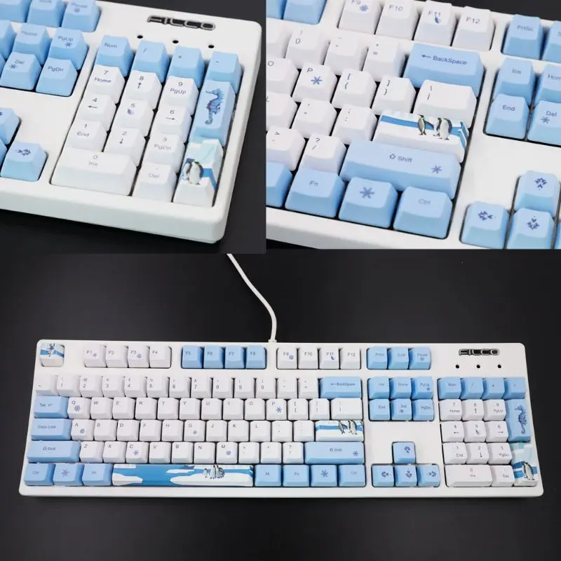 113 Keys Antarctic Penguin OEM PBT Keycaps Mechanical Keyboard Keycaps PBT Dye-Sublimation Keycap Thermal Sublimation 113 Keys Antarctic Penguin OEM PBT Keycaps Mechanical Keyboard Keycaps PBT Dye-Sublimation Keycap Thermal Sublimation