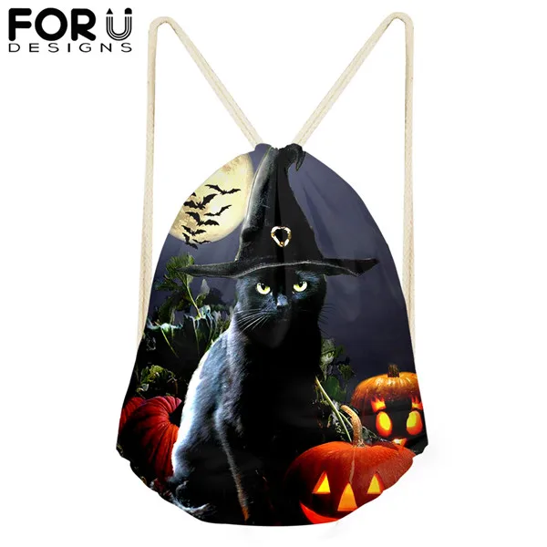 Halloween Jack-O'-Lantern Drawstring Bag for Teenagers Girls Drawstring Backpack Women Package Travel Large Capacity Package - Цвет: CDGX1587Z3