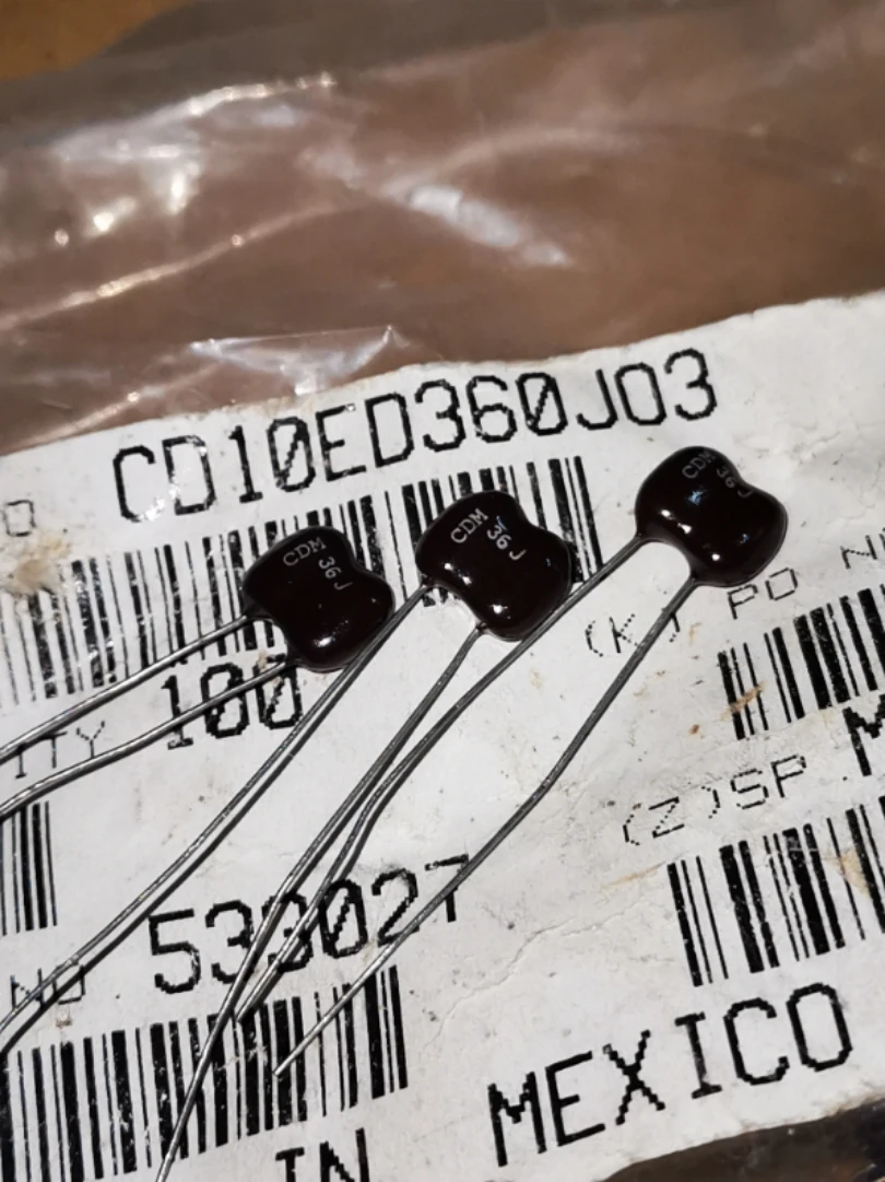 Новые и оригинальные 20 шт 500V36PF 36PF CDM Серебряный Слюдяной конденсатор, США