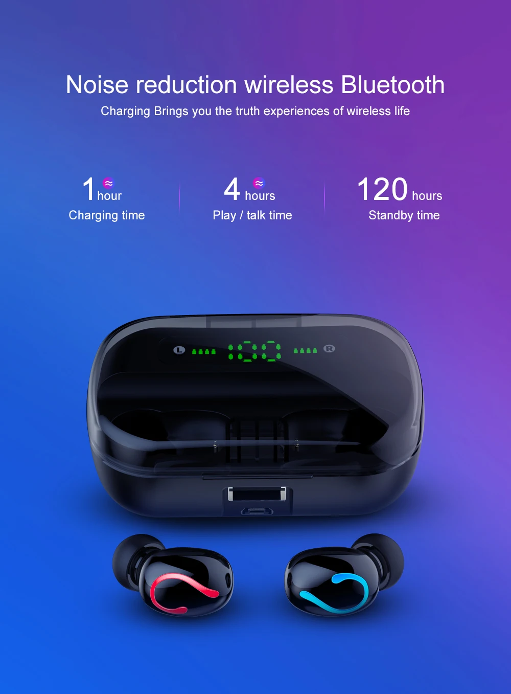 Q65 TWS Беспроводные Bluetooth 5,0 наушники IPX7 водонепроницаемые наушники 2600 мАч зарядный чехол 9D стерео гарнитура светодиодный дисплей Q32 Q66