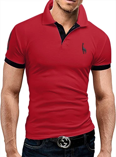 Men Clothing Nice Casual Men Polo Shirt Deer Pattern short-sleeved Polo Shirt multi-color Thin Section Poros Para Ho