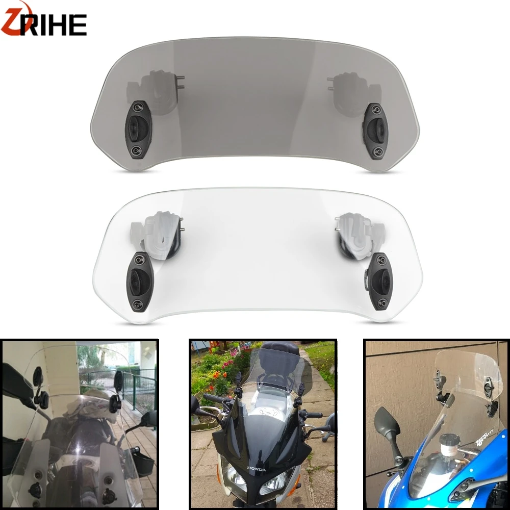 

Plastic Universal Motorcycle Windshield Wind Deflectors For Yamaha FZ6 FJR1300A FZR1000 FZR250R/400 FZR750RU FJ600 FZ750 Genesis