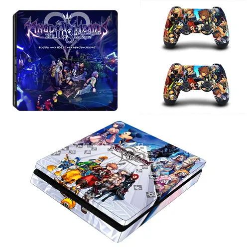 Kingdom Heart 3 Полное покрытие лицевые панели PS4 тонкая кожа Виниловая наклейка, стикер для Playstation 4 консоль и контроллер PS4 тонкая наклейка - Цвет: P4SQB0127
