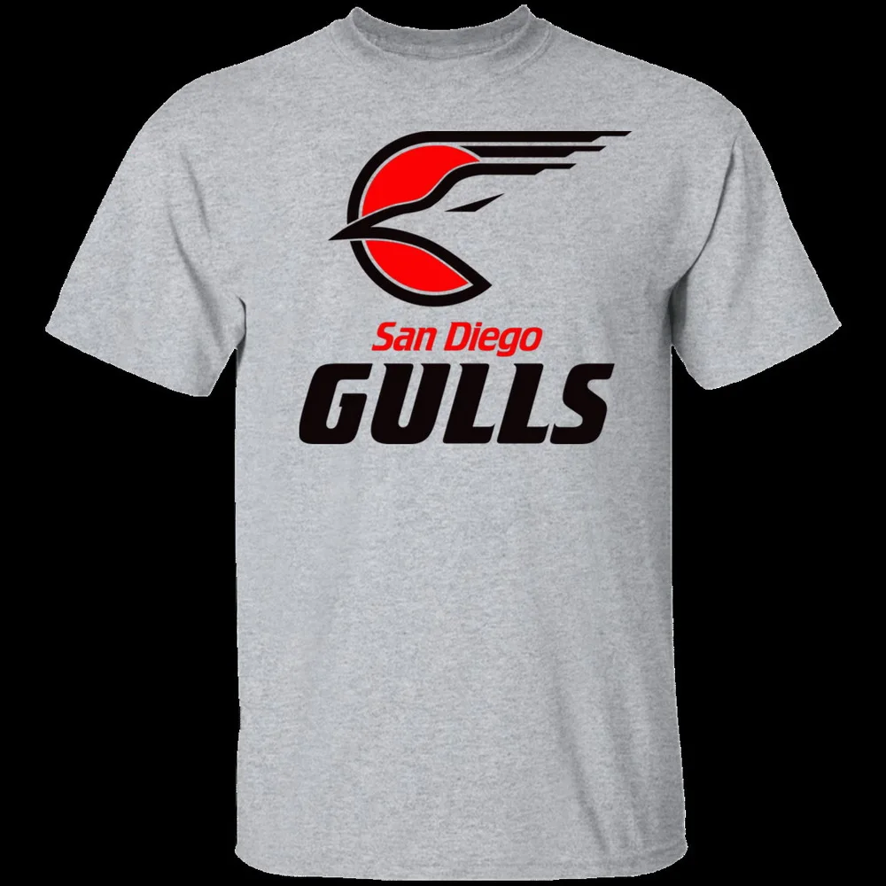 WHL Black Mens T-Shirt Minor League San Diego Retro Gulls Hockey 