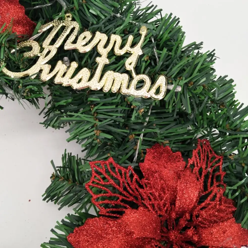 New 30cm Christmas Decorations Wreath Artificial Garland Flowers Door Hanging Wall Window Wedding Party Christmas Decor