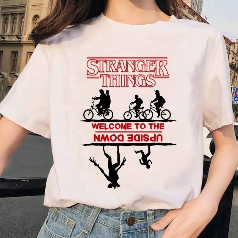 Stranger Things 3 Женская футболка Eleven Upside Down friend женская футболка забавная Футболка с принтом гранж Харадзюку - Цвет: 21507