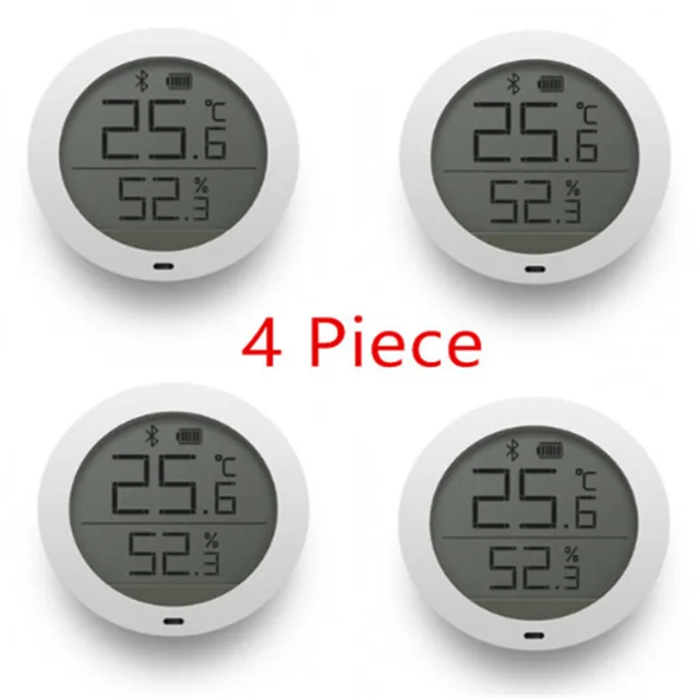 4 pcs Xiaomi Mijia Bluetooth гигротермограф Высокочувствительный ЖК-экран гигрометр термометр датчик использования с Mijia App - Цвет: 4 pcs