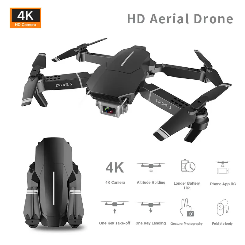 F98 WIFI FPV с широкоугольным 4K/1080P/720P HD камерой режим удержания высоты складной рычаг