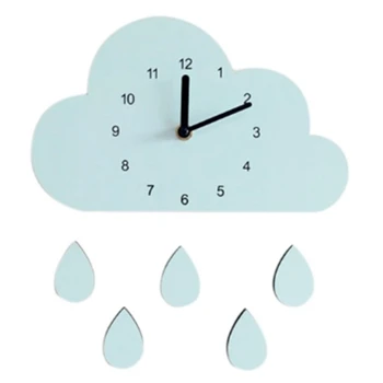 

Nordic Style Nursery Clock Wooden Cloud Clock Wall Hanging Decoration Wall Decor Nordic Style Kids Room Decor