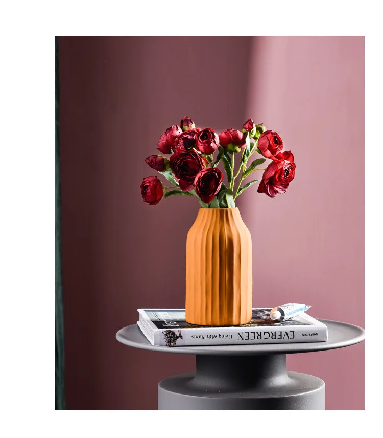 Скандинавская керамическая ваза художественная Цветочная композиция настольное украшение гостиной Цветочная сушеная Цветочная ваза Геометрическая кастрюля
