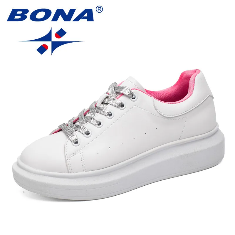 WHITE BONA/ стиль; женская обувь для скейтбординга; уличные кроссовки для бега; удобная спортивная обувь; Tenis Masculino Zapatos De Mujer - Цвет: WHITE