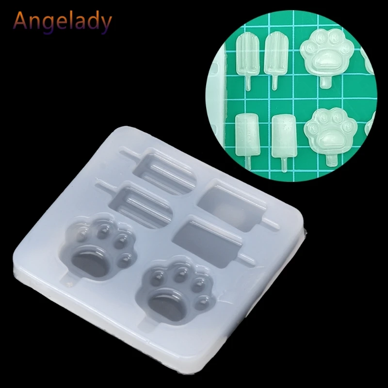 УФ-Смола ювелирные изделия силиконовая форма эскимо мороженое Кот когти