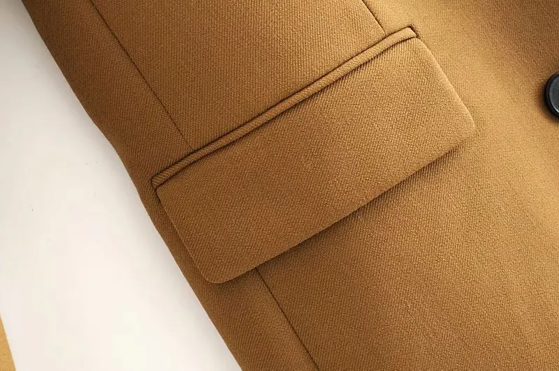 Women Elegant Long Sleeve Double Breasted Blazer Jacket Casual Solid Female Chic Lady Office Suit Blazer Outwear Coat