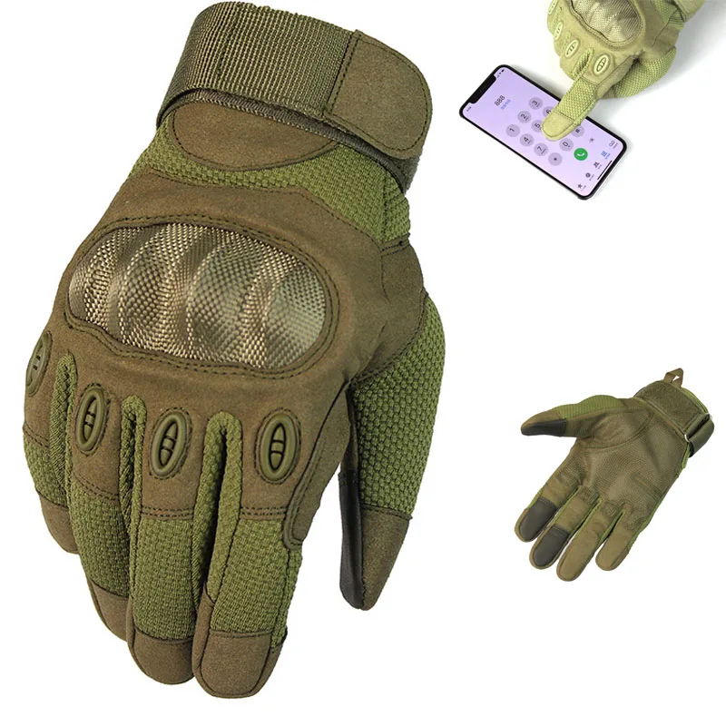 

Touch Screen Hard Knuckle Tactical Gloves Army Military Combat Airsoft Outdoor Climbing Shooting Paintball Full Finger Glove Men