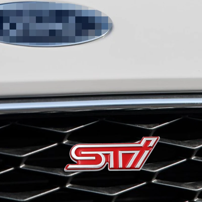 1 шт. 3D Металл STI передний значок для радиаторной решетки Эмблема гриля для Su-baru Импреза, Легаси Outback XV Forester BRZ Автомобиль Стайлинг аксессуар