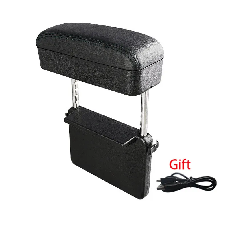 Black line Armrest Абсолютно автомобильный подлокотник, регулируемый центральный подлокотник, Накладка для автомобиля, универсальный защитный подлокотник, подставка для центральной консоли - Название цвета: Black line Armrest