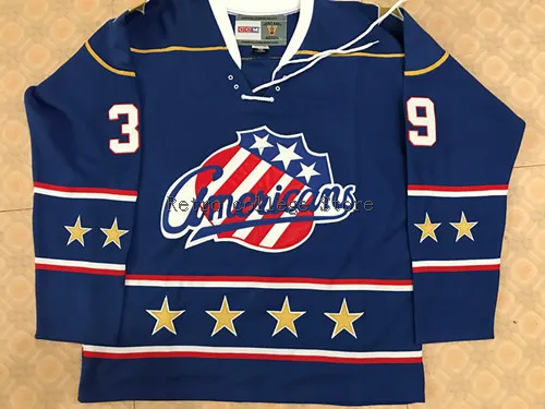 

EOCHESTER AMERICANS #39 Robert Griffith Retro throwback Hockey Jersey Embroidery Stitched Customize any number and name