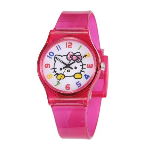 30 м водонепроницаемые часы с Микки и Минни Маус, Детские Кварцевые часы hello kitty, женские наручные часы, детские часы для мальчиков и девочек, подарок для малышей, relogio - Цвет: rose red1