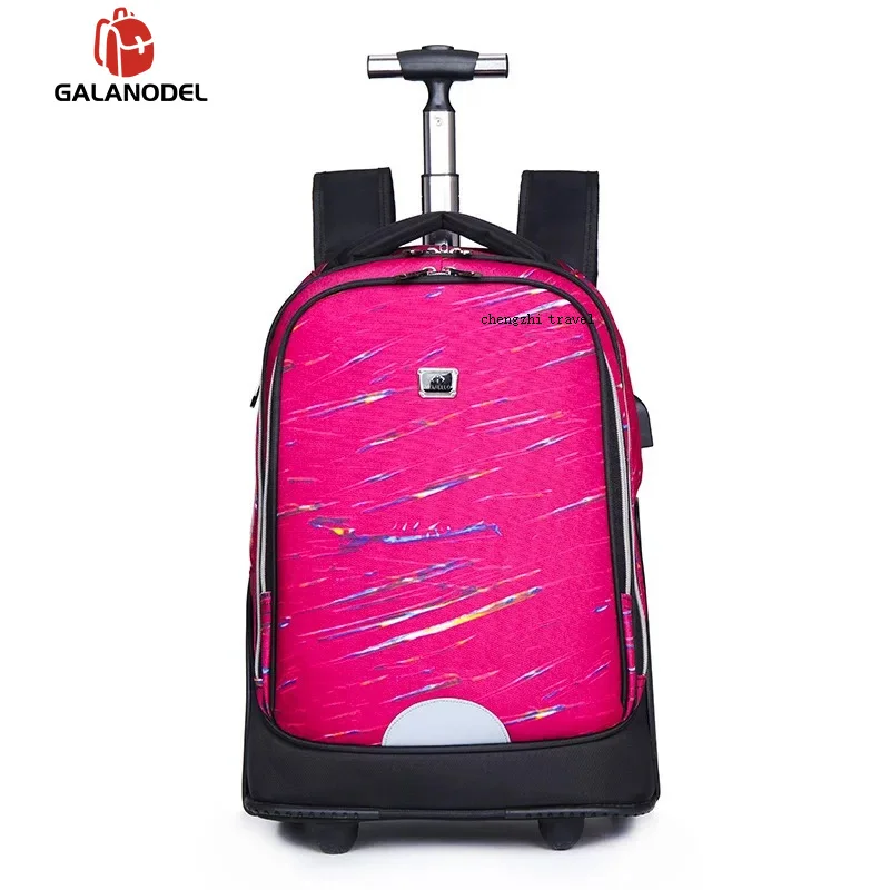 2" дюймовый Дорожный чемодан на колесиках, чехол для путешествий, школьные рюкзаки на колесиках для мужчин и женщин, сумка для ноутбука, чехол для чемодана - Color: Trolley Luggage6